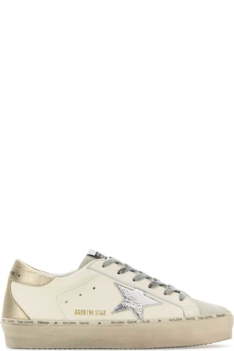 Fashion for Women Golden Goose White Leather Hi Star Sneakers