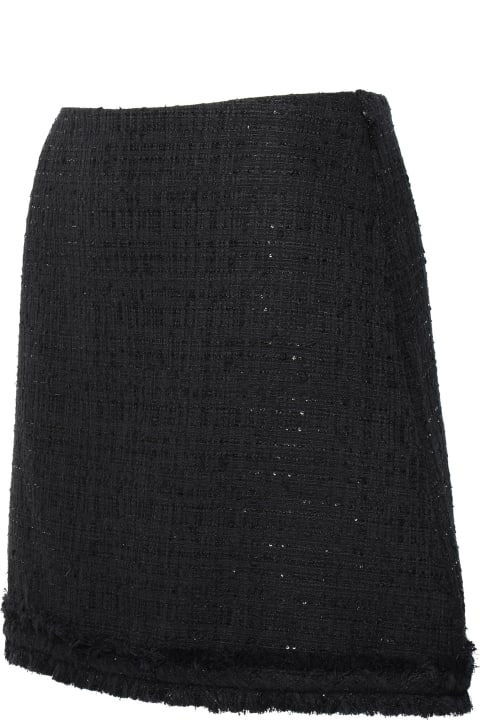 Versace for Women Versace Black Cotton Blend Miniskirt