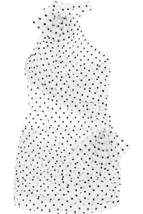 Alessandra Rich for Women Alessandra Rich One-shoulder Mini Dress In Polka