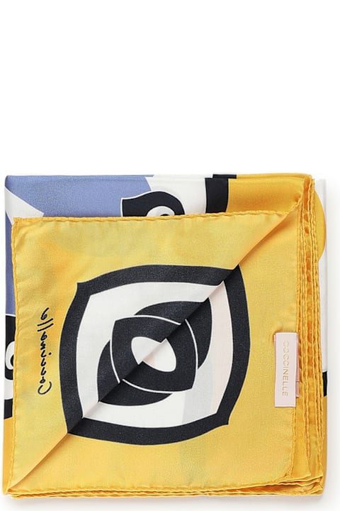 【関税&送料込】Coccinelle Scarfs Coccinelle Azulejos Silk Scarf | italist