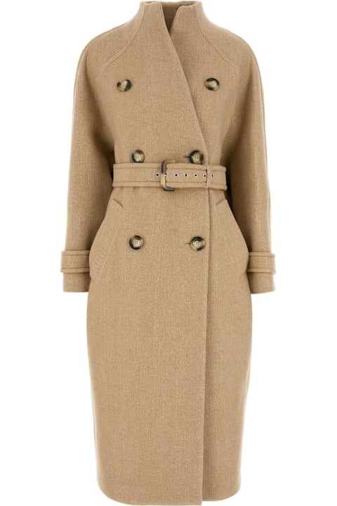 Homeware SportMax Beige Wool Blend Adatti Coat