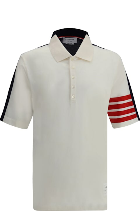 Thom Browne Topwear for Men Thom Browne Polo Shirt Whit Iconic Bands
