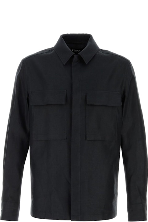 Zegna Coats & Jackets for Men Zegna Oasi Long-sleeved Shirt Jacket