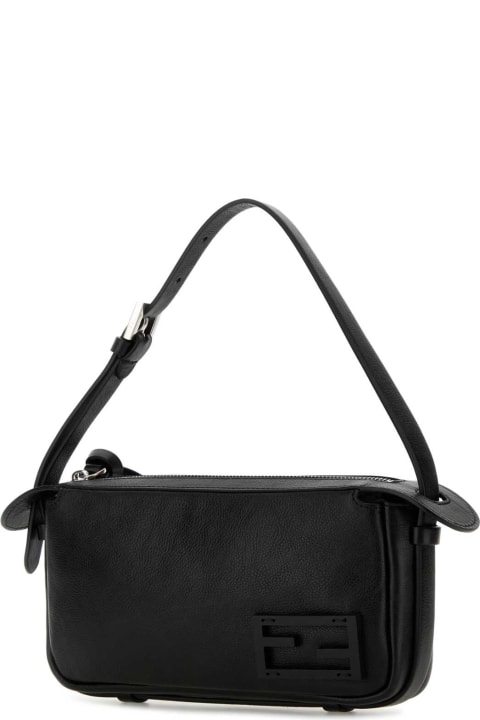 Fashion for Women Fendi Black Leather Mini Simply Fendi Shoulder Bag