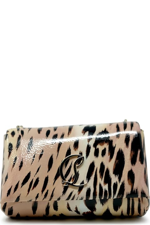 Christian Louboutin Shoulder Bags for Women Christian Louboutin Christian Louboutin Leopard Gigi Naplak Leather Loubi54 Pouch Bag