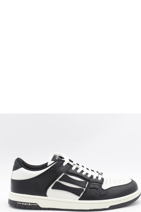 Homeware AMIRI Black And White Leather Skel Low Top Sneakers
