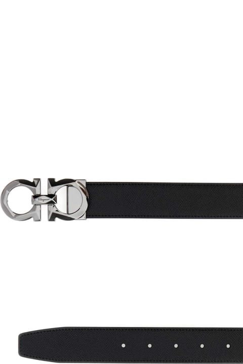 Homeware Ferragamo Black Leather Belt
