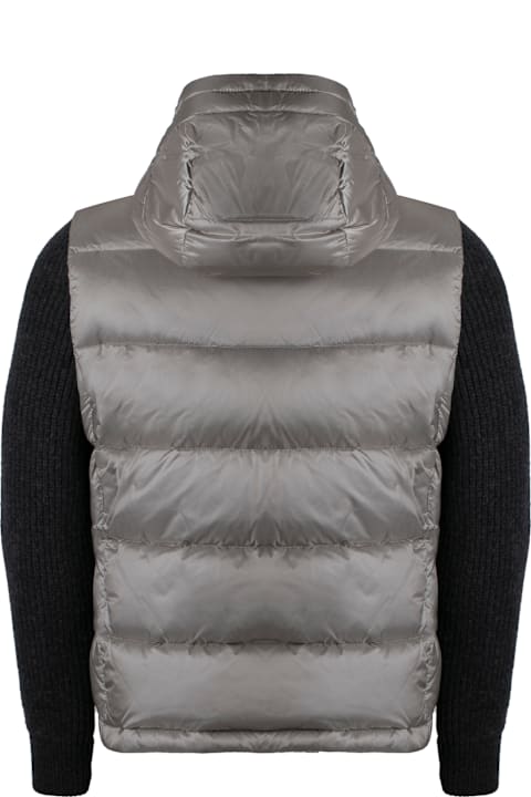 Homeware Moorer Foscolo Knitted Sleeves Padded Jacket