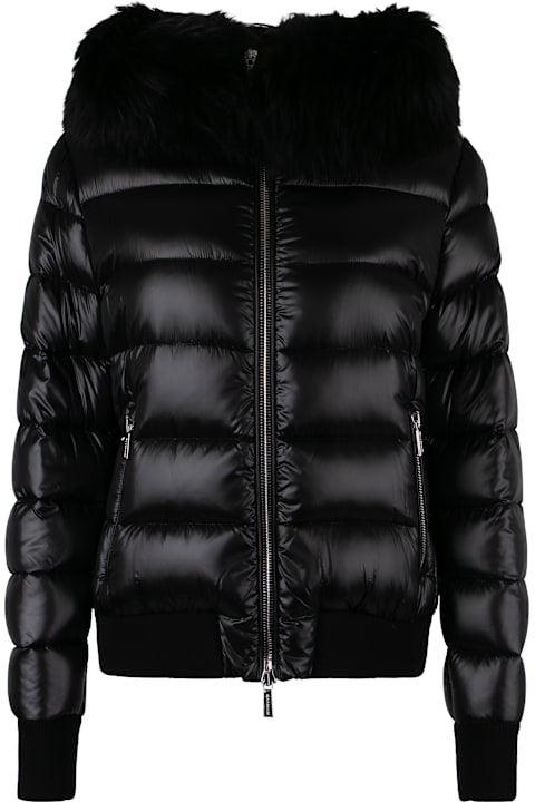 أدوات منزلية Moorer Barrel Hooded Short Down Jacket