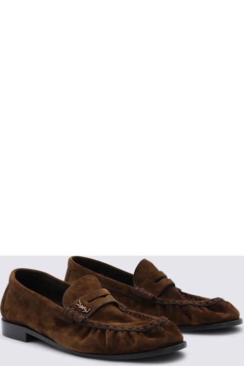 Saint Laurent Brown Suede Laofers