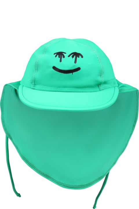 ボーイズ Moloのアクセサリー＆ギフト Molo Green Hat For Kids With Smiley
