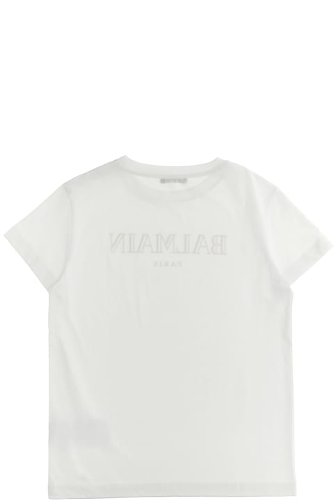 Balmain T-Shirts & Polo Shirts for Girls Balmain Glitter Logo T-shirt