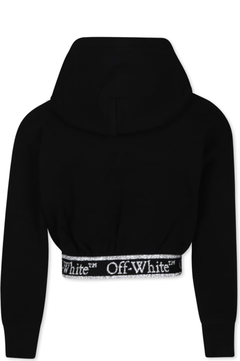 Homeware Off-White Black Sweatshirt For Girl With Logo