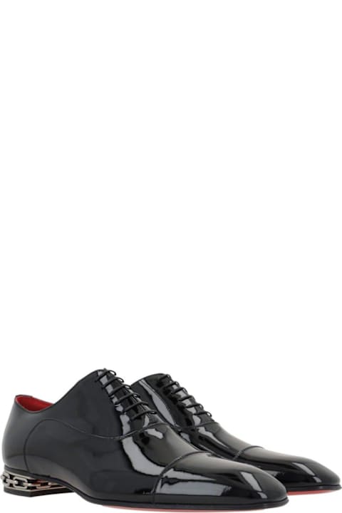 Laced Shoes for Men Christian Louboutin Greggy Chain Detailed Lace-up Shoes