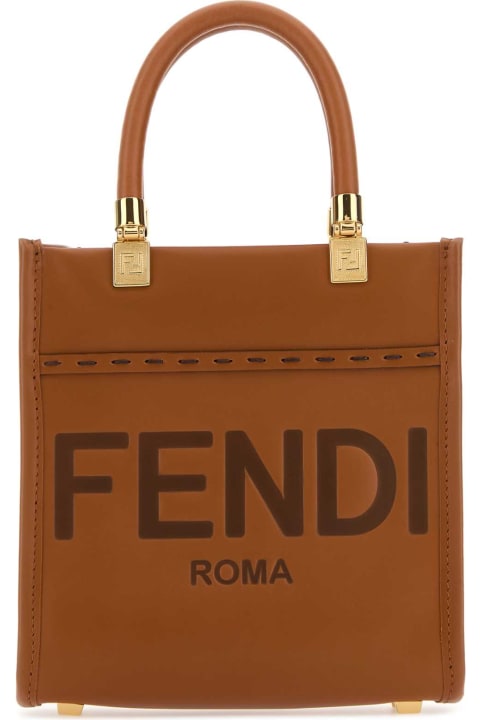 Fashion for Women Fendi Caramel Leather Mini Sunshine Handbag