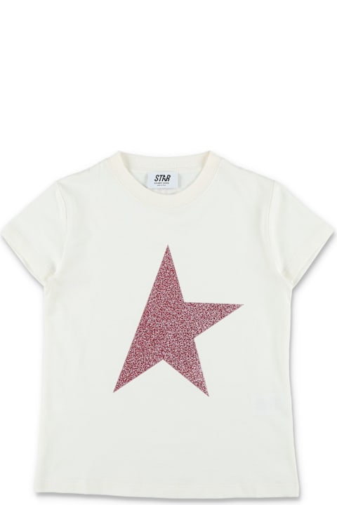 Homeware Golden Goose Golden Goose Glitter Star Cotton T-shirt For Girls