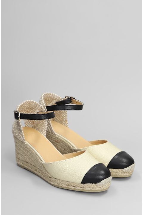Castañer for Women Castañer Coraline-6-264 Wedges In Beige Canvas