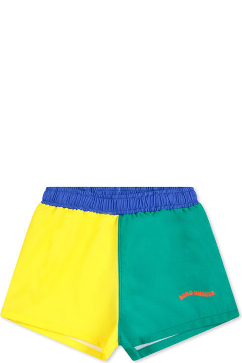Bobo Choses Swimwear for Baby Girls Bobo Choses Multicolor Swim Shorts For Boy With Logo