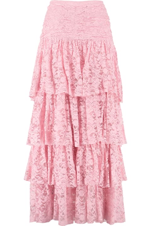 LoveShackFancy Clothing for Women LoveShackFancy Marsala Lace Skirt