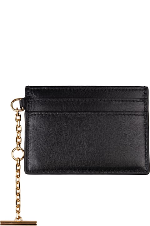 Alexander McQueen إكسسوارات لـ السيدات Alexander McQueen Sling Card Holder In Black And Gold