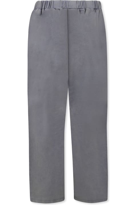 Douuod Bottoms for Girls Douuod Grey Trousers For Girl With Logo