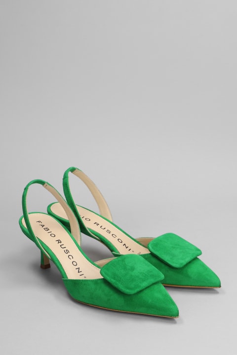 Pumps In Green Suede