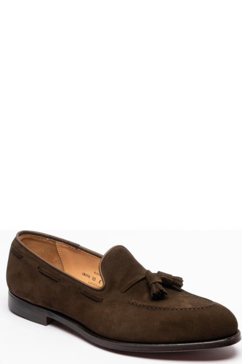 Loafers & Boat Shoes for Men Crockett & Jones Cavendish 2 Dark Brown Suede Tassel Loafer