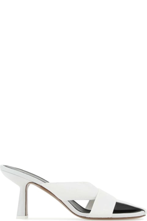 Neous Sandals for Women Neous White Fabric Mules