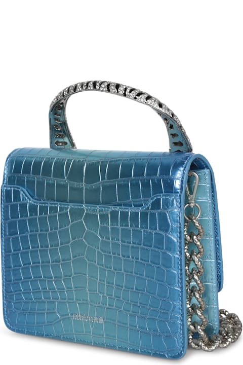 Roberto Cavalli Bags for Women Roberto Cavalli Roar Medium Degrade Bag In Sky Blue