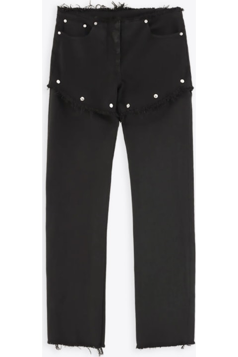Snap Off Jean Black denim pant with snaps - Snap off jeans