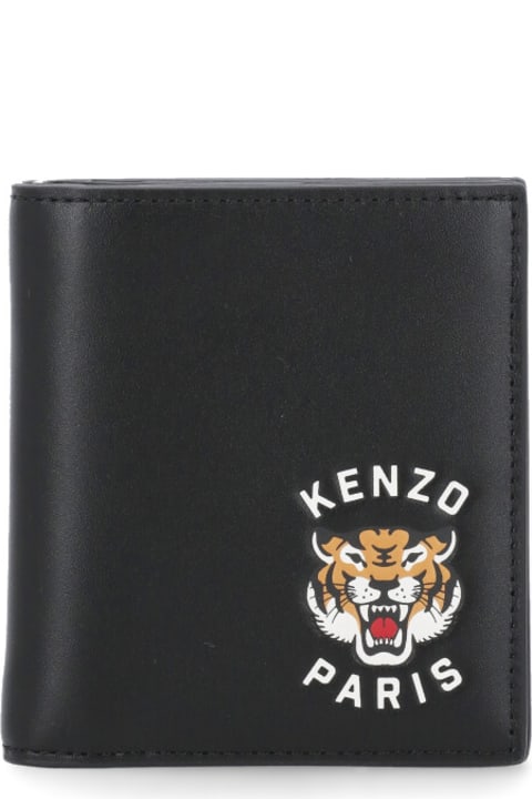 メンズ Kenzoのアクセサリー Kenzo Mini Folding Wallet With Varsity Logo