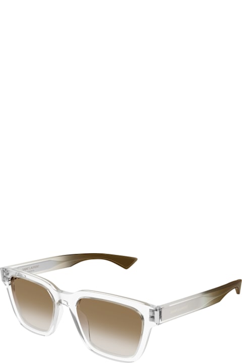 Saint Laurent Eyewear Eyewear for Men Saint Laurent Eyewear Saint Laurent Sl 790 Linea Corner Angle 004 Crystal Brown Sunglasses