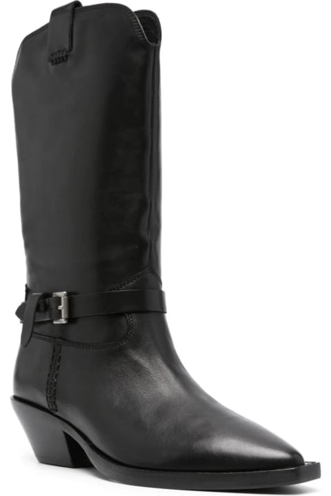 Fashion for Women Ash Black Calf Leather Duran Boots