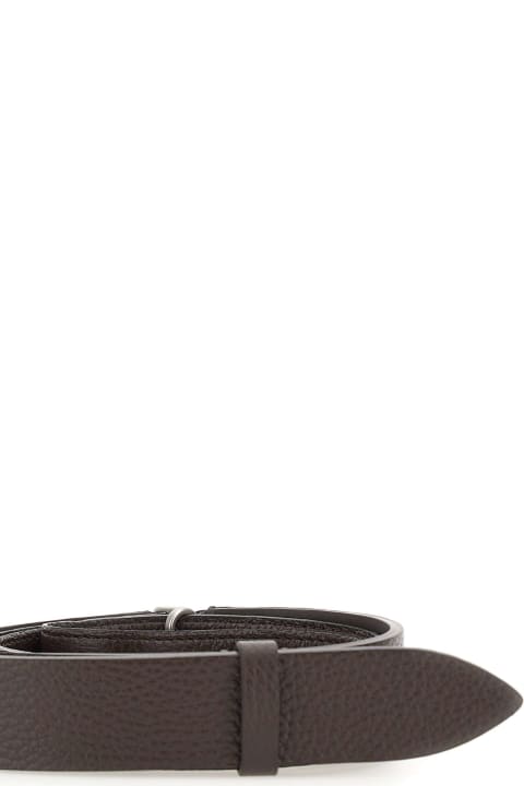 Belts for Men Orciani "nobukle Micron" Leather Belt