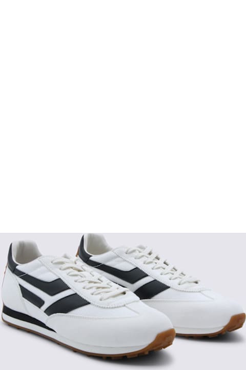 Tom Ford White And Black Leather Mick Sneakers