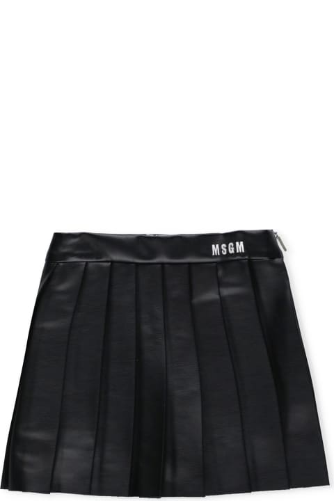 MSGM Bottoms for Girls MSGM Synth Leather Skort