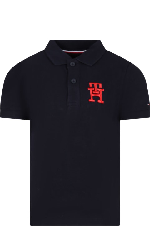 Tommy Hilfiger T-Shirts & Polo Shirts for Boys Tommy Hilfiger Blue Polo Shirt For Boy With Logo