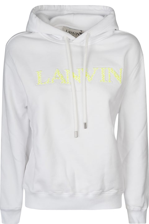 Fashion for Women Lanvin Logo Embroidered Hooded Sweatshirt