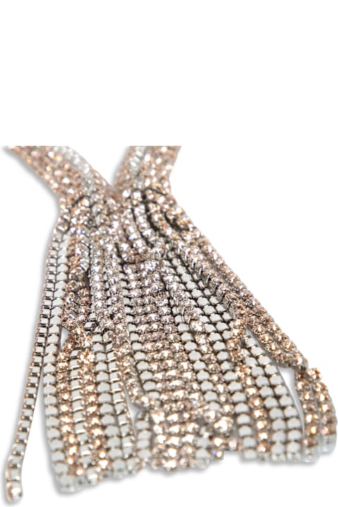 Paco Rabanne Jewelry for Women Paco Rabanne Silver And Pink Rhinestone Bijou Collar