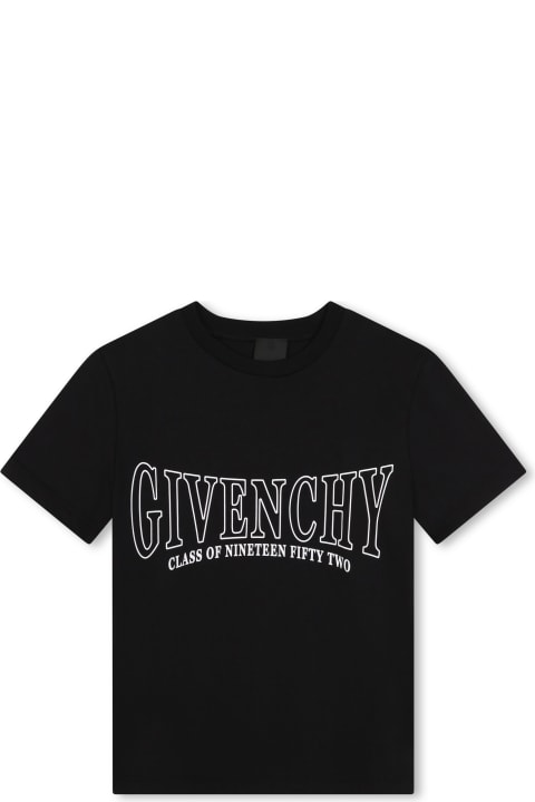 ボーイズ GivenchyのTシャツ＆ポロシャツ Givenchy Black 2-layer T-shirt With Print