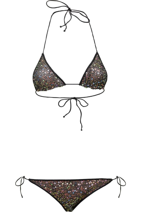 Oseree for Women Oseree Black And Multicolored Bikini With Sequins All-over In Polyester Woman