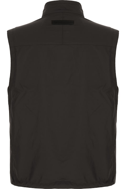 Zegna for Men Zegna Slate Polyester Reversible Sleeveless Jacket