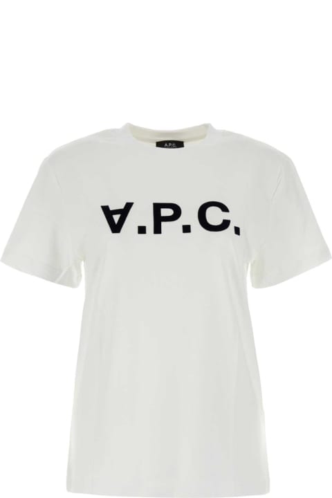 A.P.C. Topwear for Women A.P.C. White Cotton T-shirt