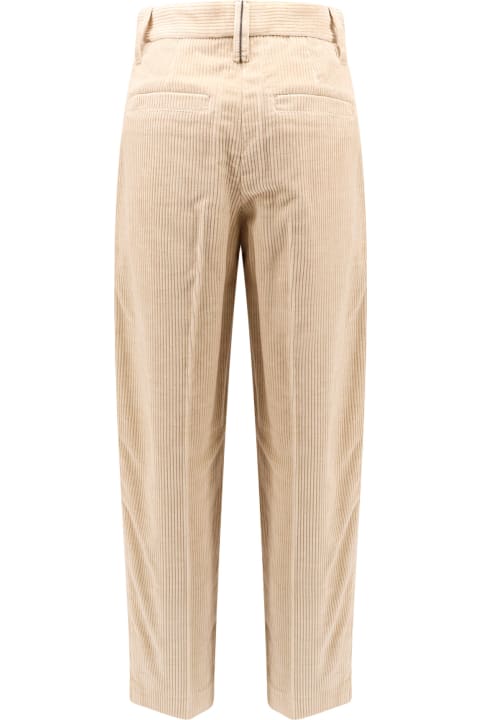 Brunello Cucinelli Pants & Shorts for Women Brunello Cucinelli Beige Cotton Pants