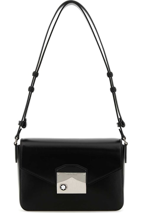 Montblanc Shoulder Bags for Men Montblanc Black Leather Meisterstuck Shoulder Bag