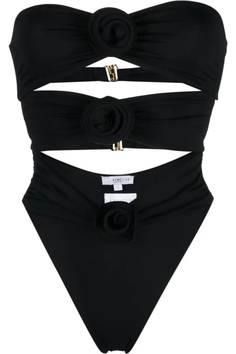 La Reveche Swimwear for Women La Reveche Black Vesna One Piece Swimsuit