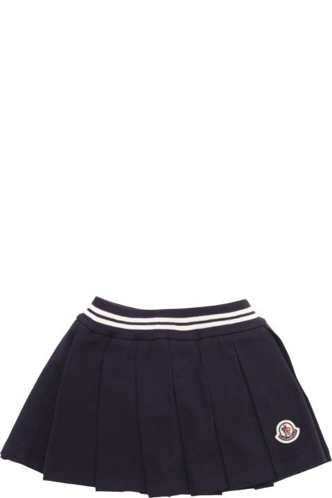 Sale for Baby Girls Moncler Blue Pleated Skirt