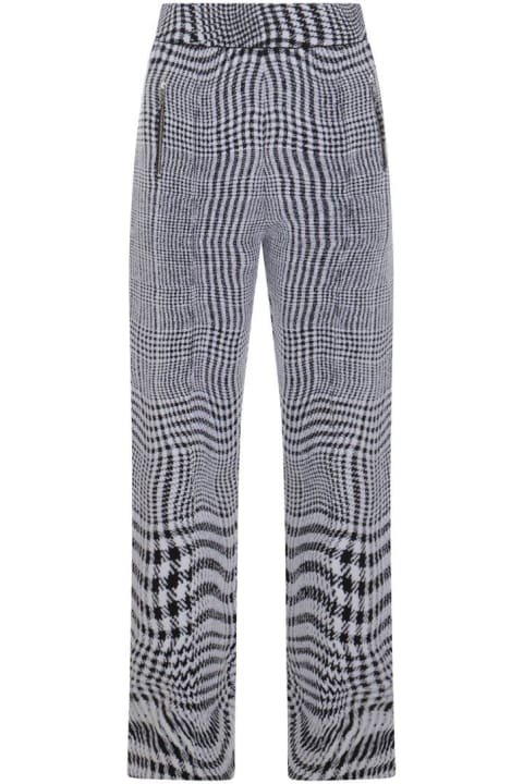 Burberry Sale for Women Burberry Wraped Houndstooth Jacquard Wide-leg Trousers