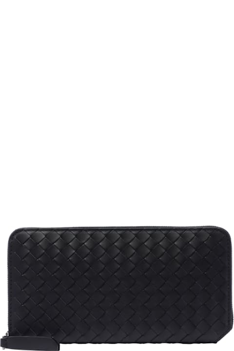 Accessories for Men Bottega Veneta Intrecciato Small Wallet With Zip