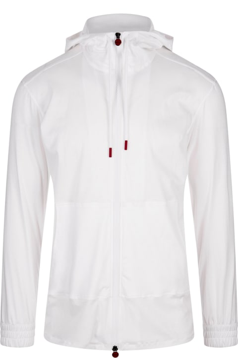 Kiton Sweaters for Men Kiton Umbi Hoodie With Zip In White